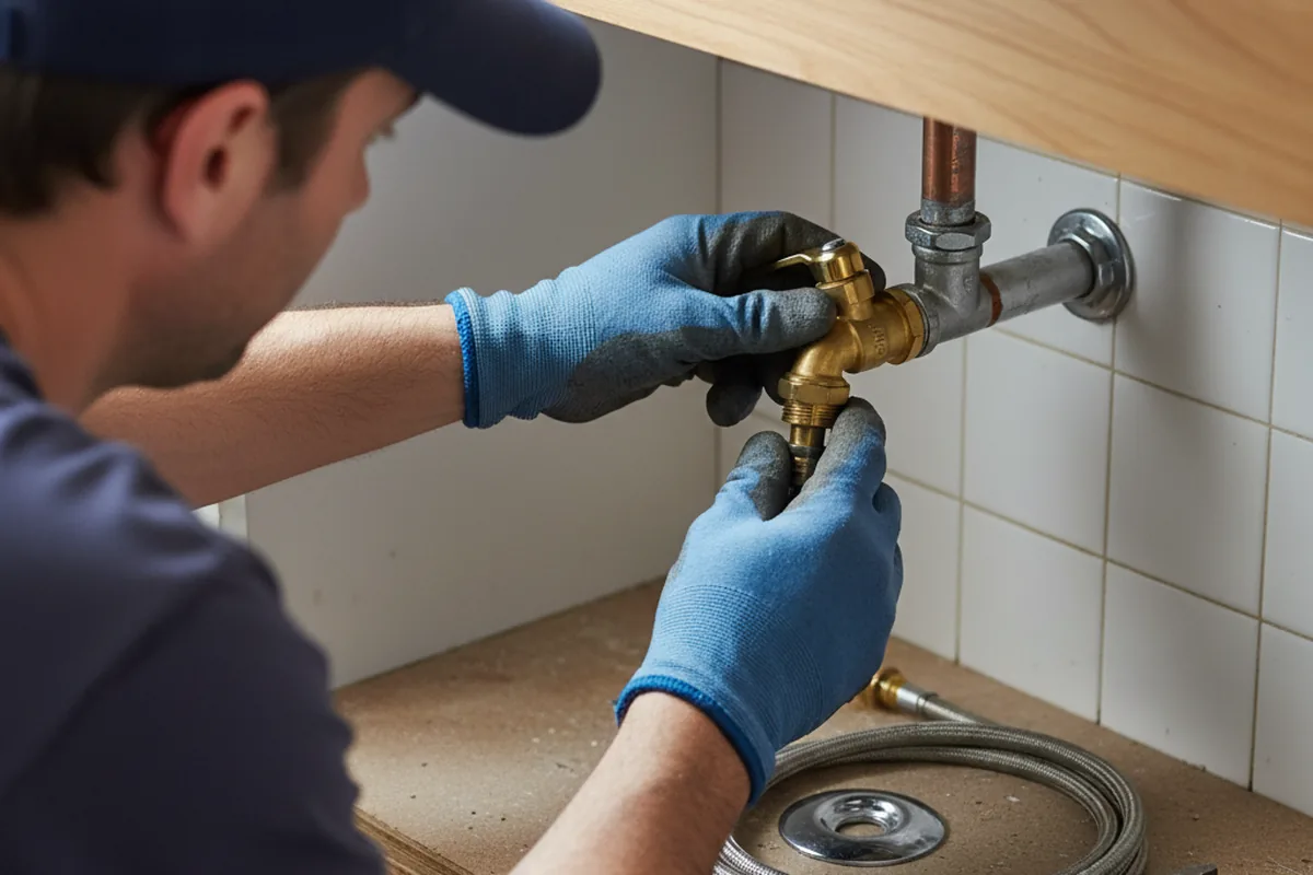 Shutoff valve and fitting work during Faucet and Fixture Repair in Waseca